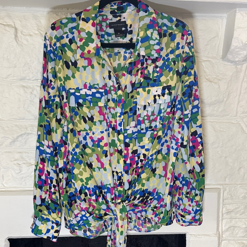 Express Vibrant Patterned Women's Blouse